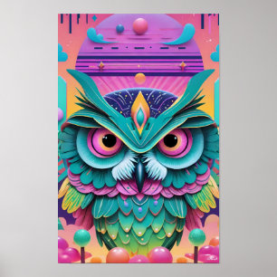 Ruffled Ken Gage Fantasy Owl Poster