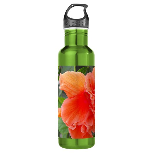 Ruffled Orange Blume Trinkflasche (Vorderseite)