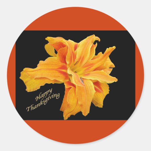 Ruffled Orange Lily Erntedank Stickers (Vorderseite)