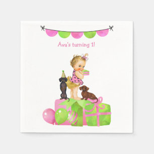 Ruffled Pants Baby Girl Dackel Napkins Serviette