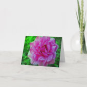 Ruffled Pink Spring Flower Floral Note Card Dankeskarte (Vorderseite)