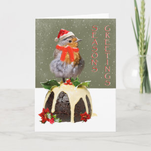 Ruffled Robin Christmas Card (Blankotext) Feiertagskarte