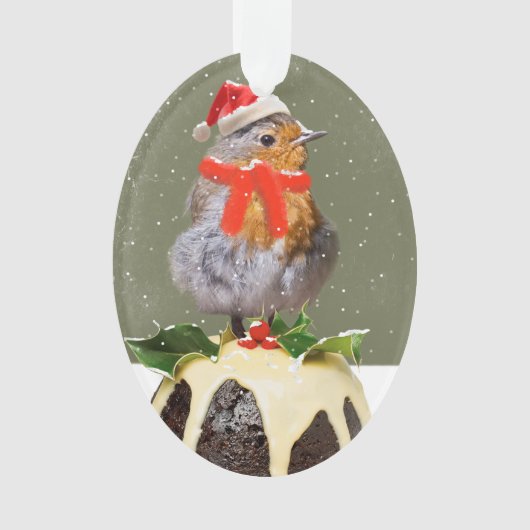 Ruffled Robin Christmas Ornament (Vorderseite)