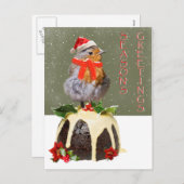 Ruffled Robin Christmas Postcard Feiertagspostkarte (Vorne/Hinten)