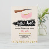 Ruffles oder Gewehre Geschlecht offenbaren Party E Einladung (Stehend Vorderseite)