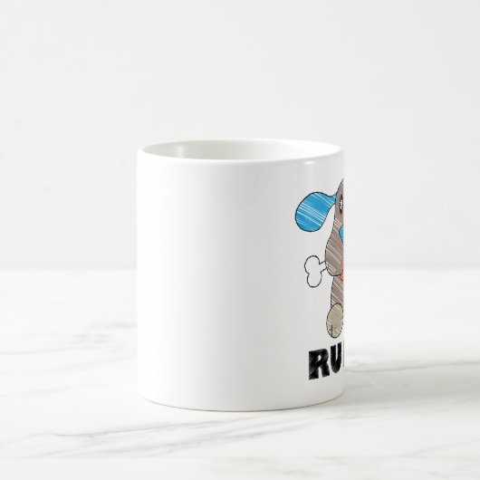 Ruffy - Black 11 oz Ringer Tasse  (Mittel)