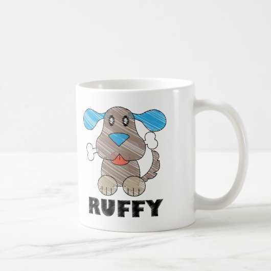 Ruffy - Black 11 oz Ringer Tasse  (Rechts)