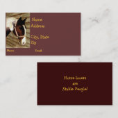 Rufkarte für Pferde Visitenkarte (Vorne/Hinten)