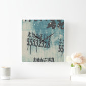 Rufnummer Quadratische Wanduhr (Zuhause)