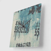 Rufnummer Quadratische Wanduhr (Winkel)