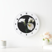 Rufnummernuhr mit Calla Lilly Große Wanduhr (Zuhause)