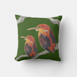 Rufous Backed Kingfisers auf einem Kissen