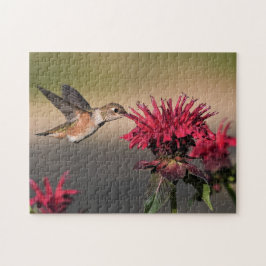 Rufous Bird Hummingbird Flight Wings Blume Puzzle