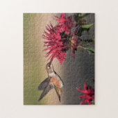 Rufous Bird Hummingbird Flight Wings Blume Puzzle (Vertikal)