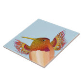 Rufous Hummingbird auf einer Keramik Fliese (Seite)