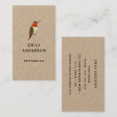 Rufous Hummingbird Business Card Visitenkarte (Vorne/Hinten)