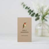 Rufous Hummingbird Business Card Visitenkarte (Stehend Vorderseite)