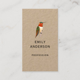 Rufous Hummingbird Business Card Visitenkarte