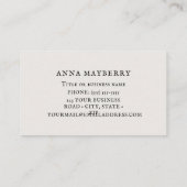 Rufous Hummingbird Business Card Visitenkarte (Rückseite)