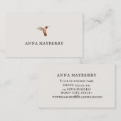 Rufous Hummingbird Business Card Visitenkarte (Vorne/Hinten)