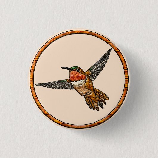 Rufous Hummingbird Button (Vorderseite)