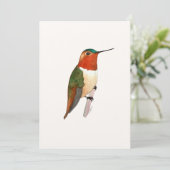 Rufous Hummingbird Flat Grußkarte Karte (Stehend Vorderseite)