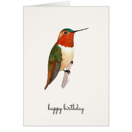 Rufous Hummingbird Geburtstagskarte