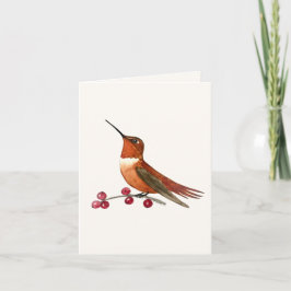 Rufous Hummingbird Grußkarte Karte