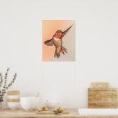 Rufous Hummingbird in einer schönen Pose Poster (Küche)