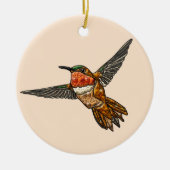 Rufous Hummingbird Keramik Ornament (Vorne)