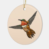 Rufous Hummingbird Keramik Ornament (Links)