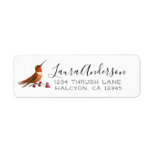 Rufous Hummingbird-Label (Vorne)