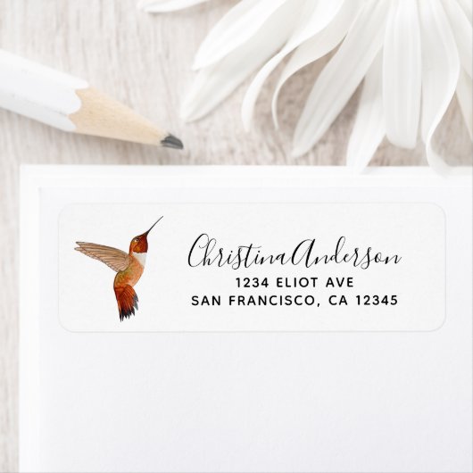 Rufous Hummingbird-Label (Insitu)