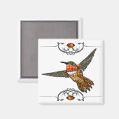 Rufous Hummingbird Magnet (Vorderseite/Rückseite)