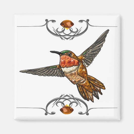Rufous Hummingbird Magnet (Vorne)