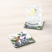 Rufous Hummingbird mit Columbinen Getränkeuntersetzer (Rechte Seite)