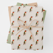 Rufous Hummingbird Pattern Geschenkpapier Set (Beispiel)