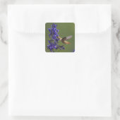 Rufous Hummingbird Quadratischer Aufkleber (Tasche)