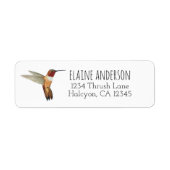 Rufous Hummingbird return address Label (Vorne)