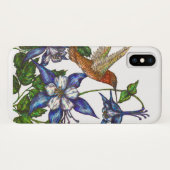 Rufous Hummingbird und Columbine Case-Mate iPhone Hülle (Rückseite (Horizontal))