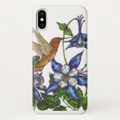 Rufous Hummingbird und Columbine Case-Mate iPhone Hülle (Rückseite)