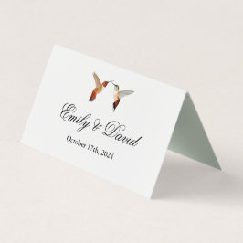 Rufous Hummingbirds Hochzeit von Platzkarten