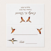 Rufous Hummingbirds Hochzeit von Platzkarten (Außenseite Aufgefaltet)