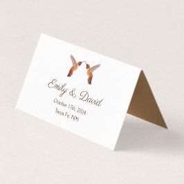 Rufous Hummingbirds Hochzeit von Platzkarten