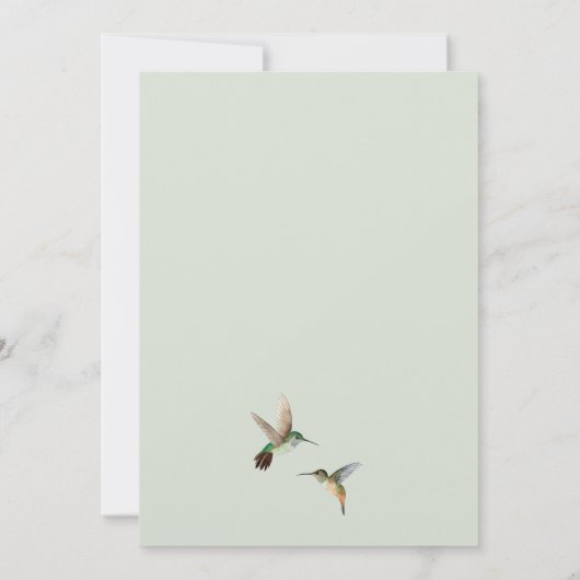 Rufous Hummingbirds Hochzeitseinladung Einladung (Rückseite)