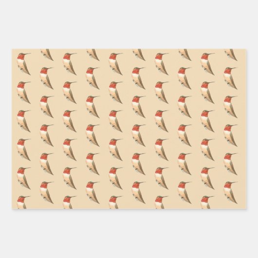 Rufous Hummingbirds Pattern Geschenkpapier Set (Vorderseite 3)