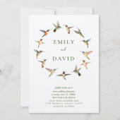 Rufous Hummingbirds Wedding Einladung (Vorderseite)