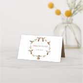 Rufous Hummingbirds Wedding Platzkarte (Rückseite)