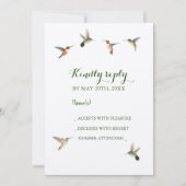 Rufous Hummingbirds Wedding RSVP Einladung (Vorderseite)