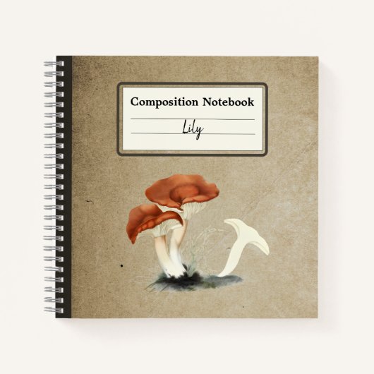 Rufous Milkcap Mushroom Personalisiert Notizblock (Vorderseite)